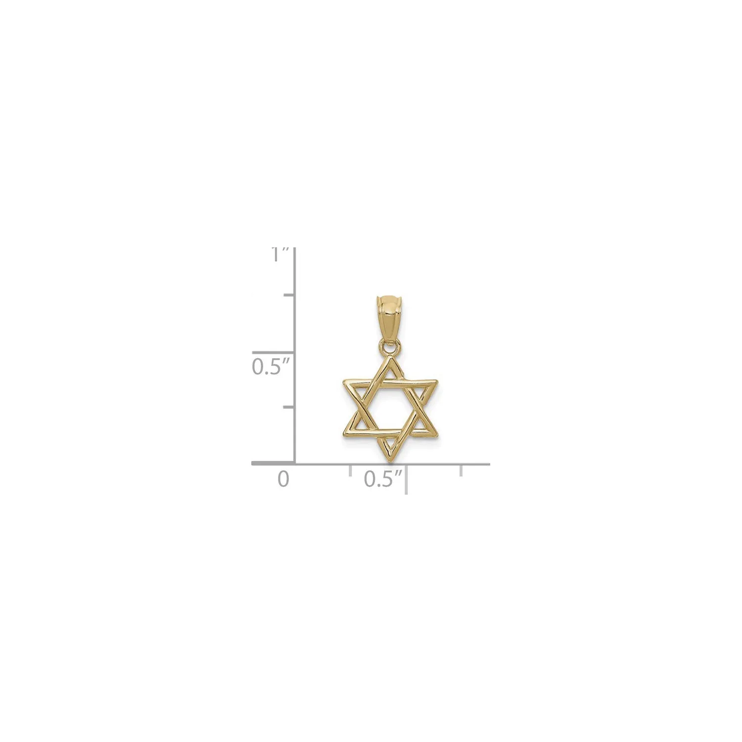 Reversible Star of David Pendant (14K)