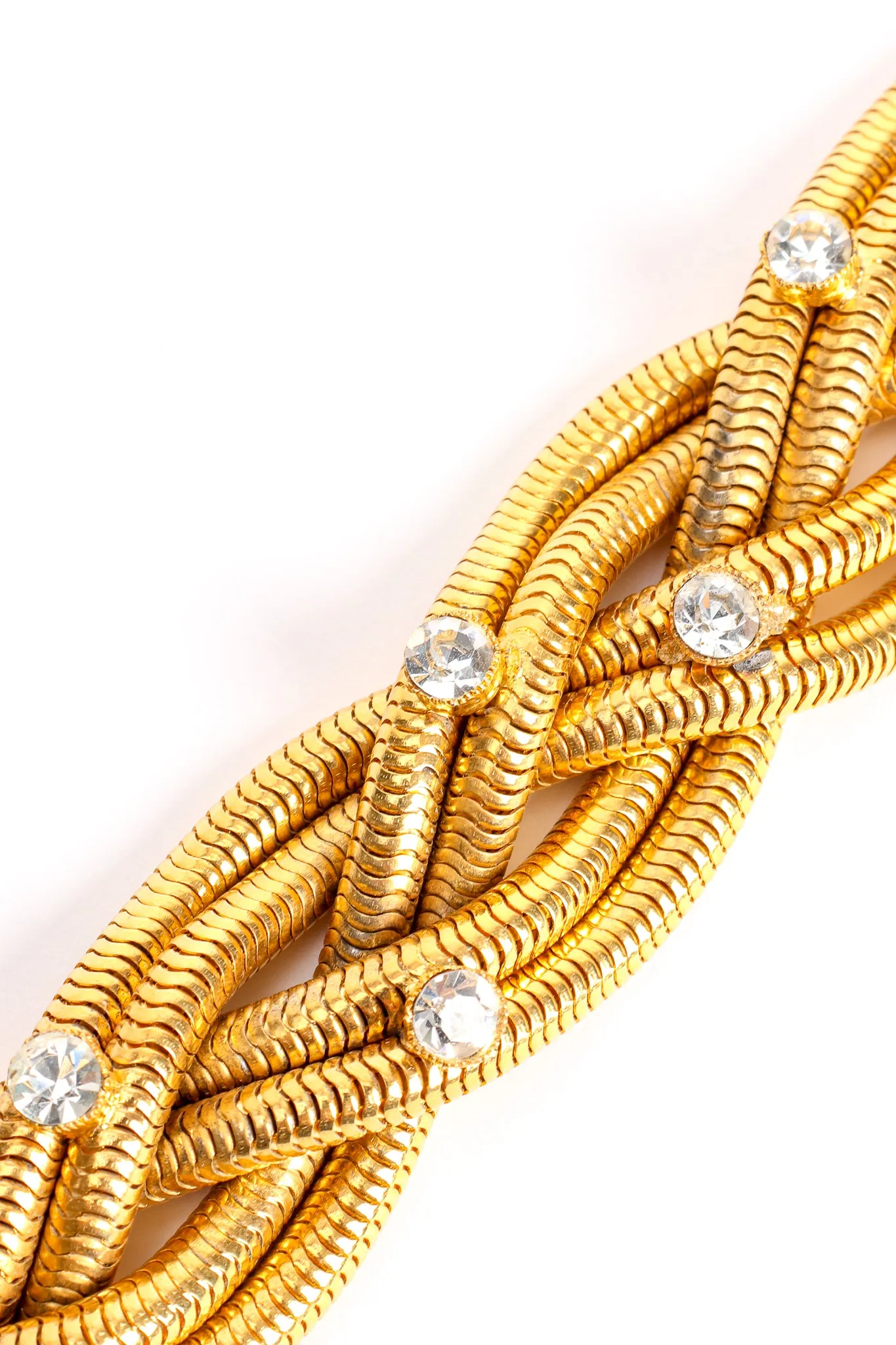 Rhinestone Braid Choker Collar