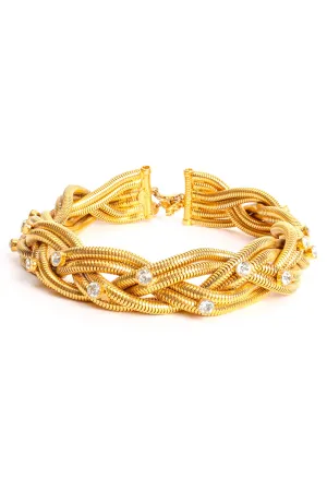Rhinestone Braid Choker Collar