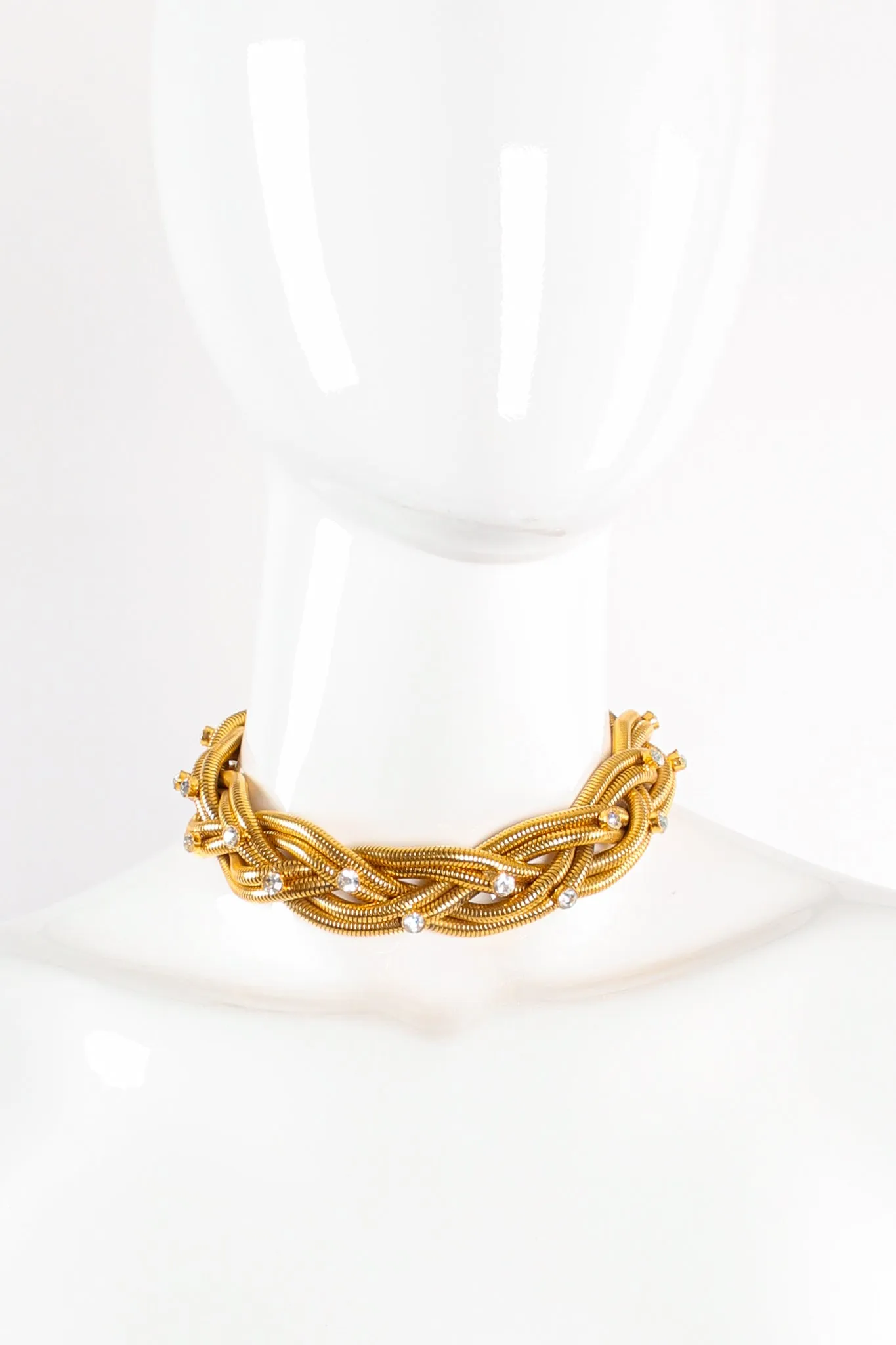 Rhinestone Braid Choker Collar