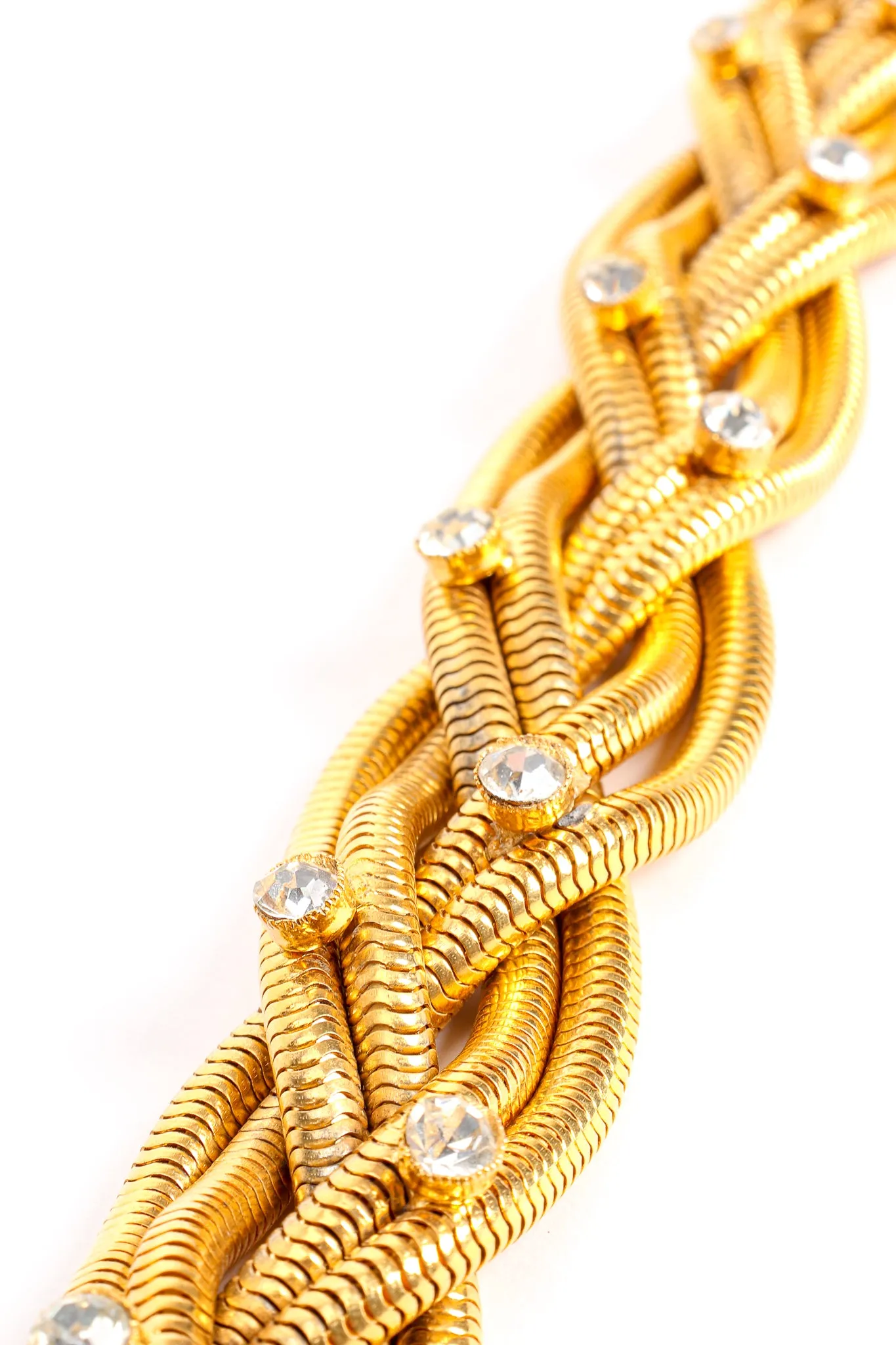 Rhinestone Braid Choker Collar