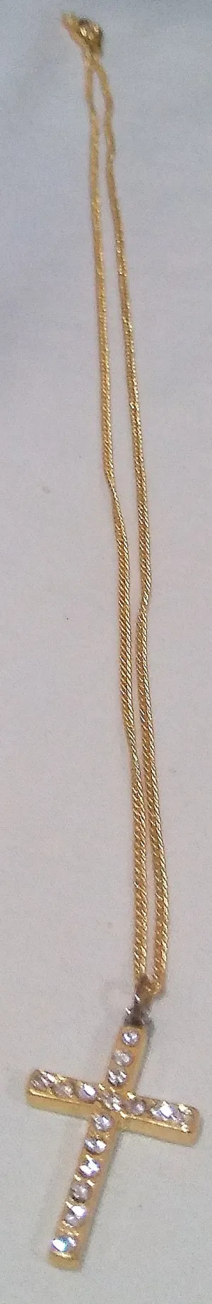 RHINESTONE CROSS NECKLACE