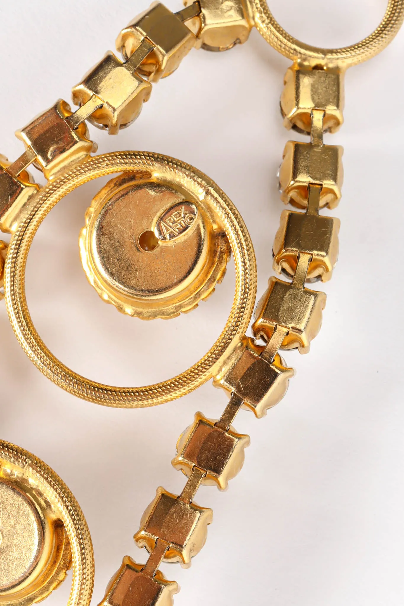 Rhinestone Pearl Ring Link Belt