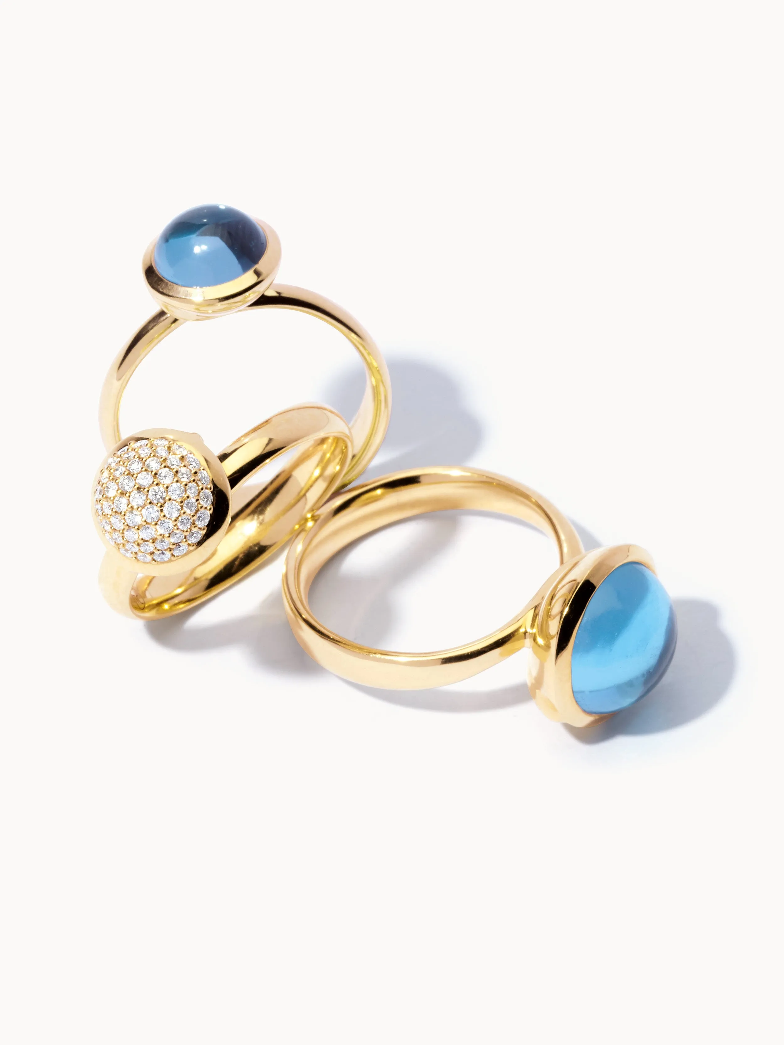Ring BOUTON small Diamond Pavé with Diamond Pavé