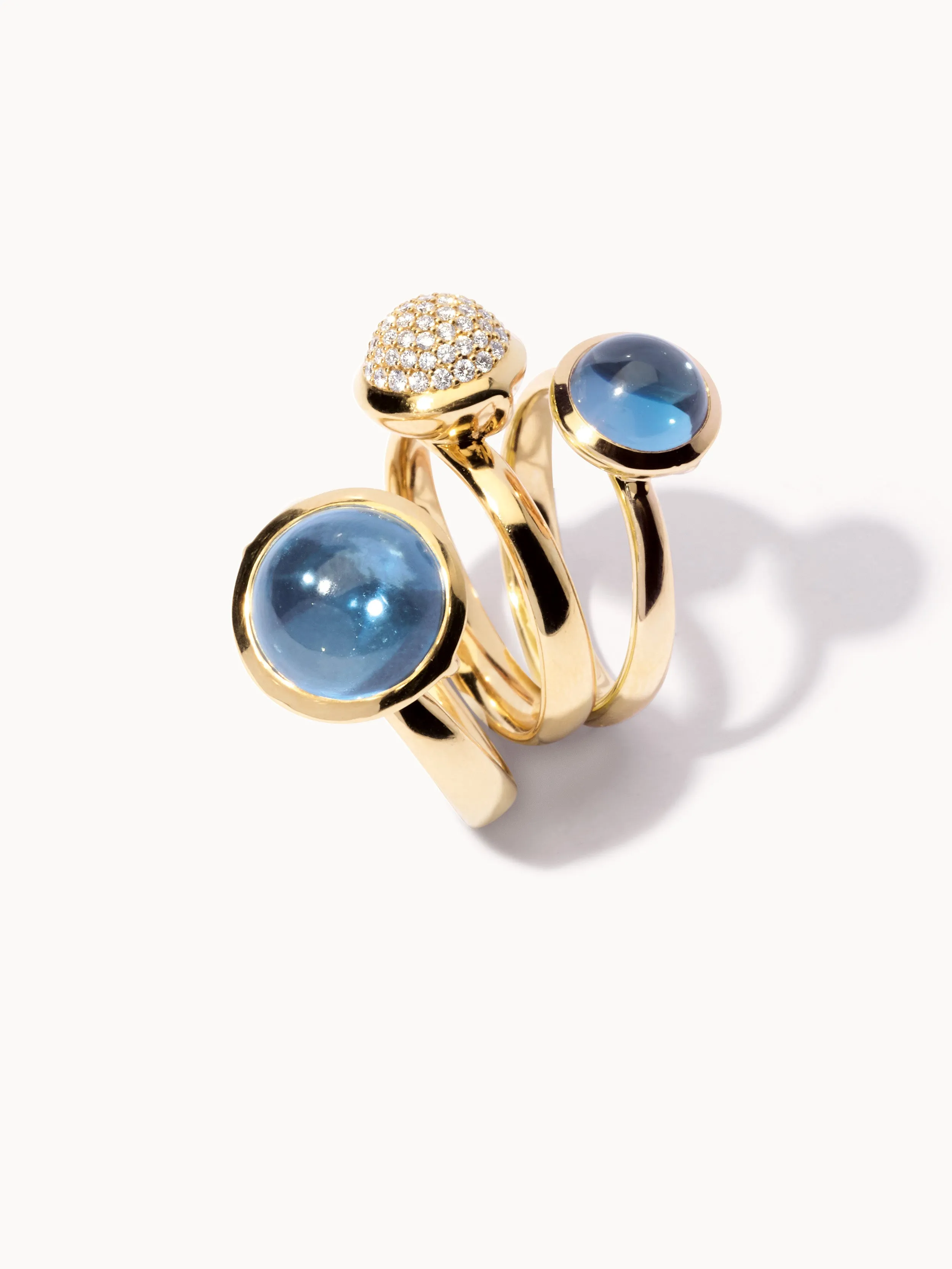 Ring BOUTON small Diamond Pavé with Diamond Pavé