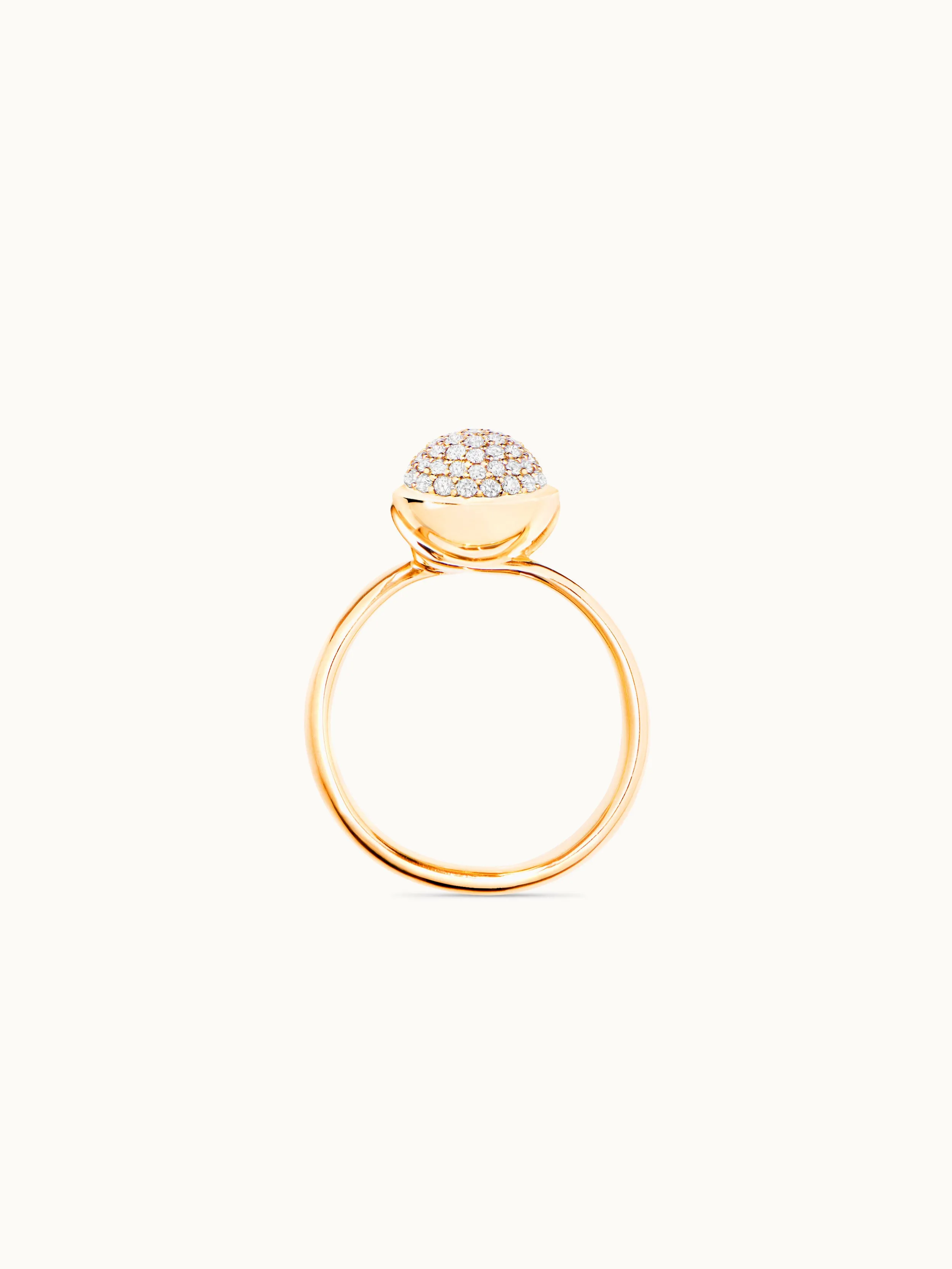 Ring BOUTON small Diamond Pavé with Diamond Pavé
