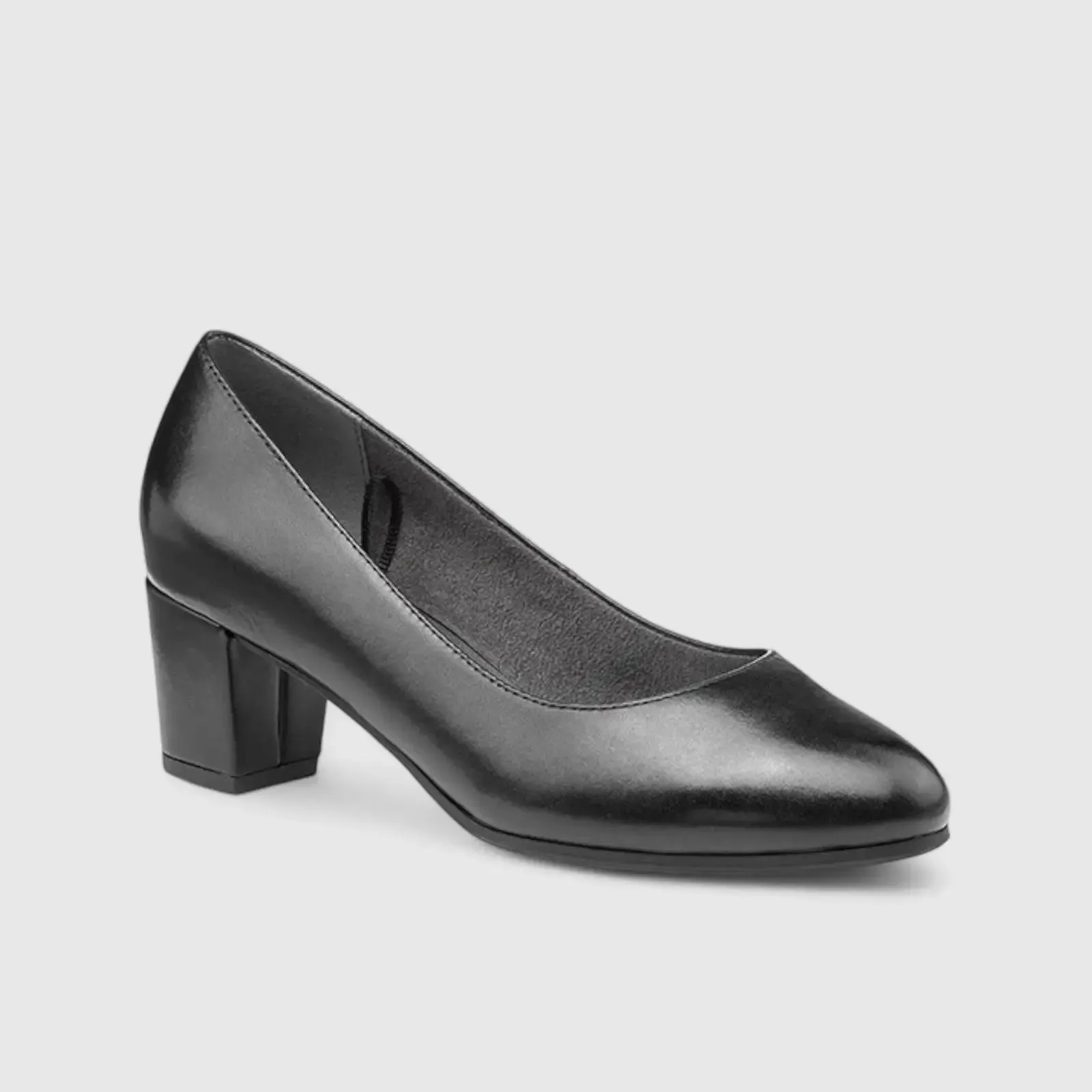 Rumba Comfort Heel Court Shoe Black