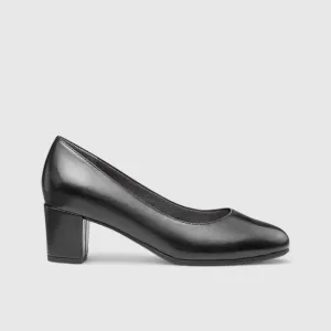Rumba Comfort Heel Court Shoe Black