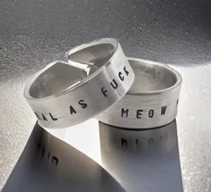 Sassy Cat Themed Cigar Band Rings