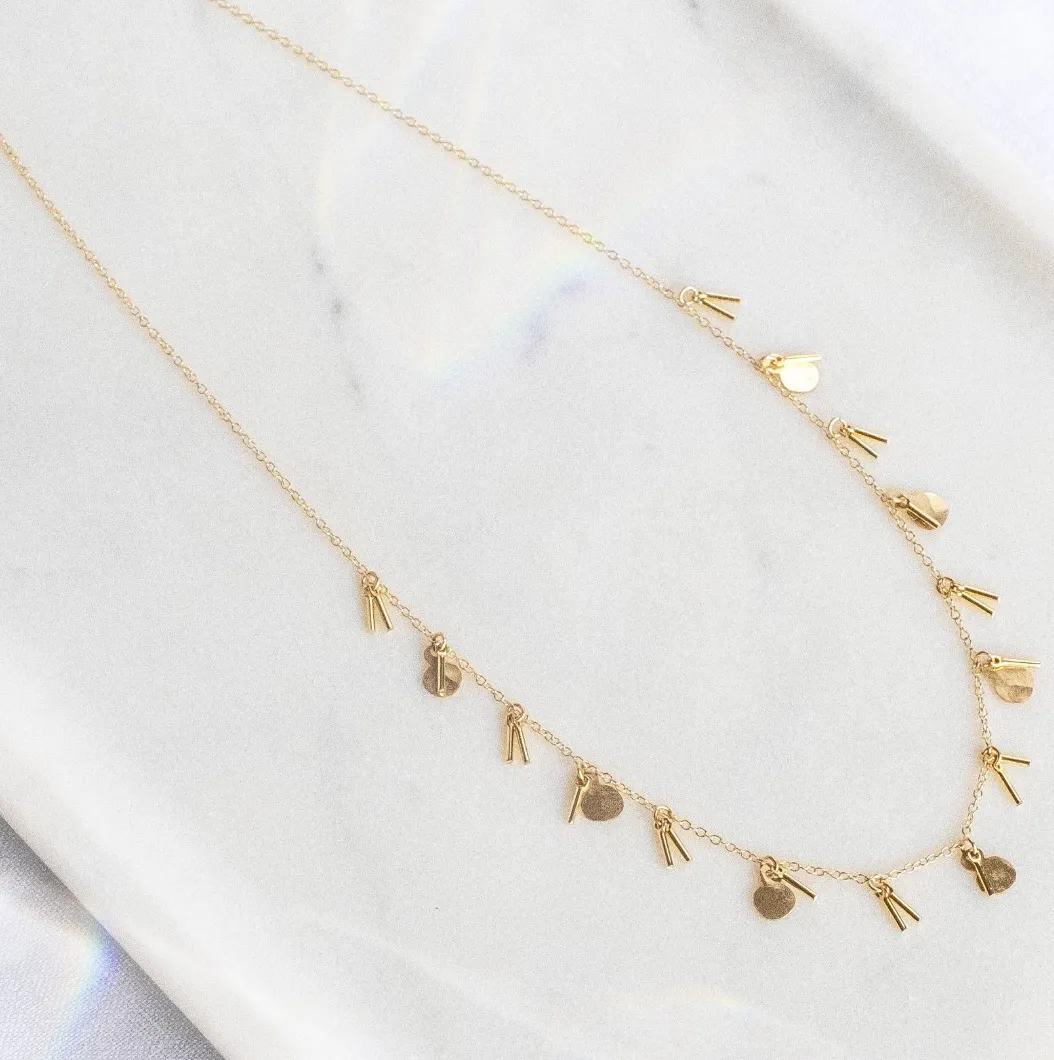 Sequin and Fringe Necklace