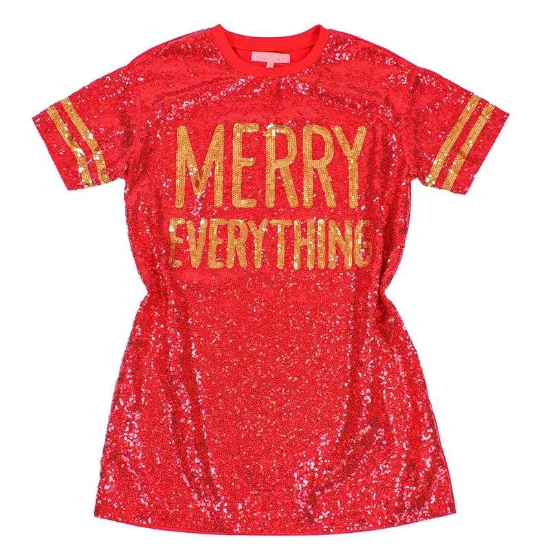 Sequin Merry Christmas Dress