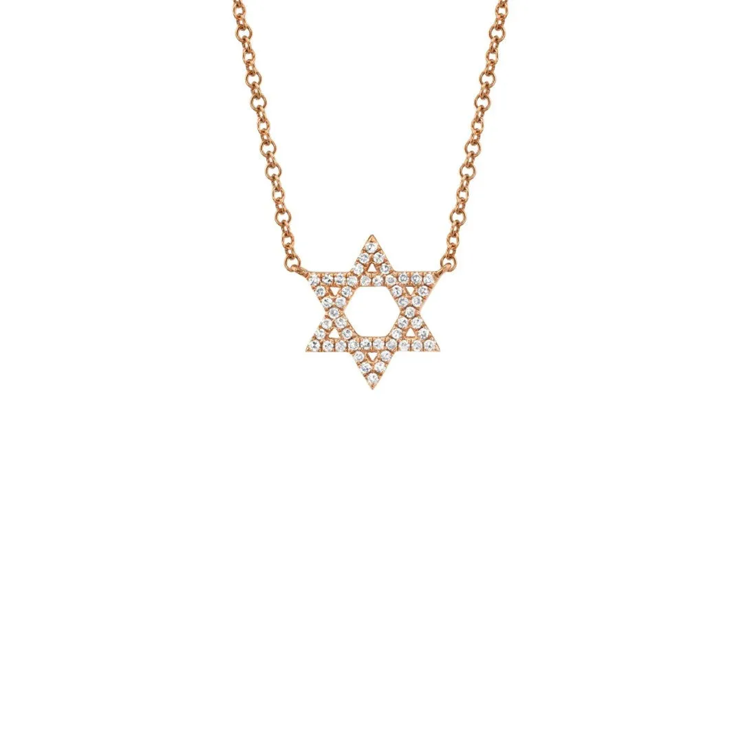 Shy Creation Diamond Star of David Necklace