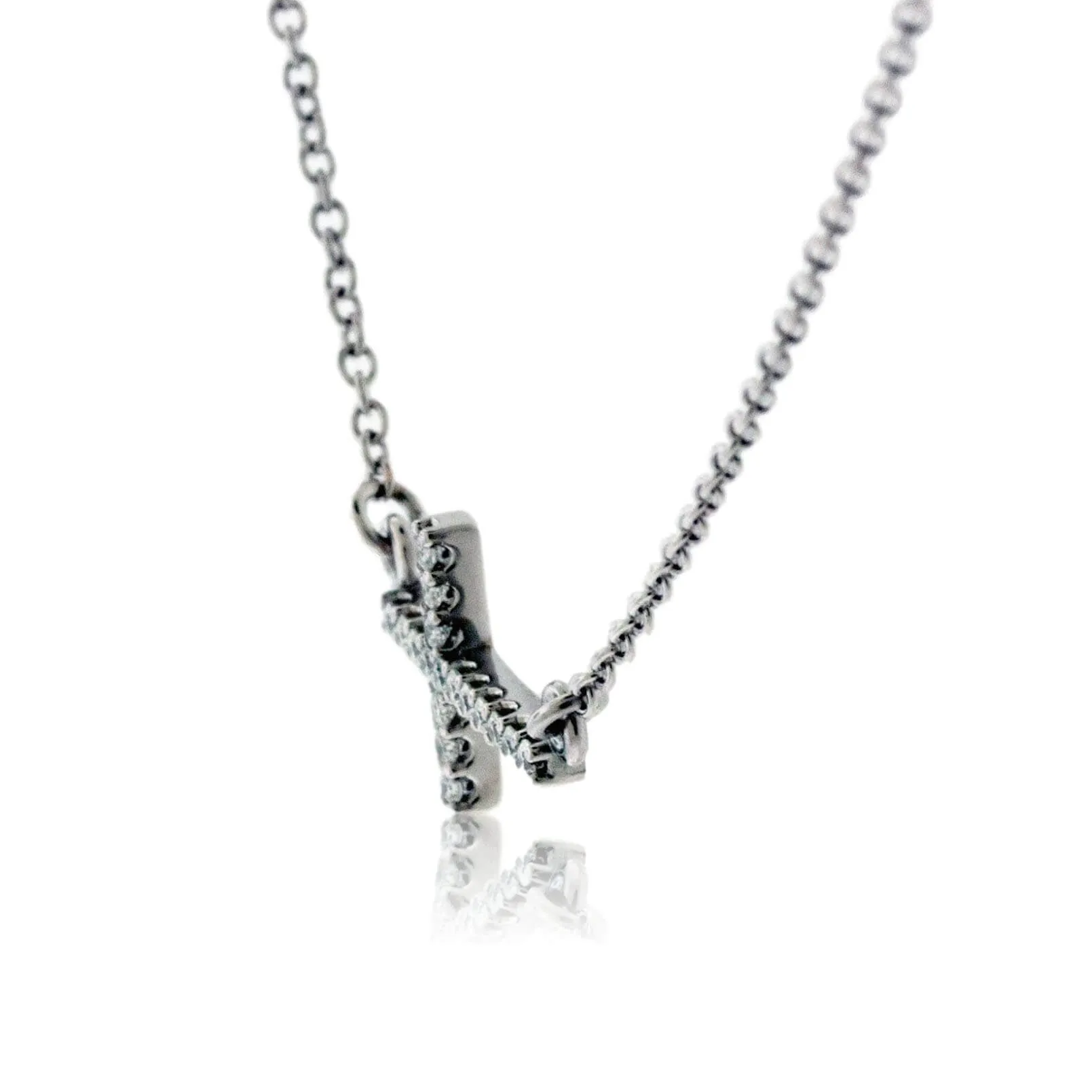 Sideways Diamond Cross Necklace