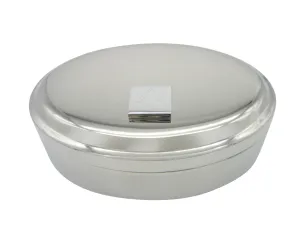 Silver Toned Etched Religious Star of David Pendant Oval Trinket Jewelry Box