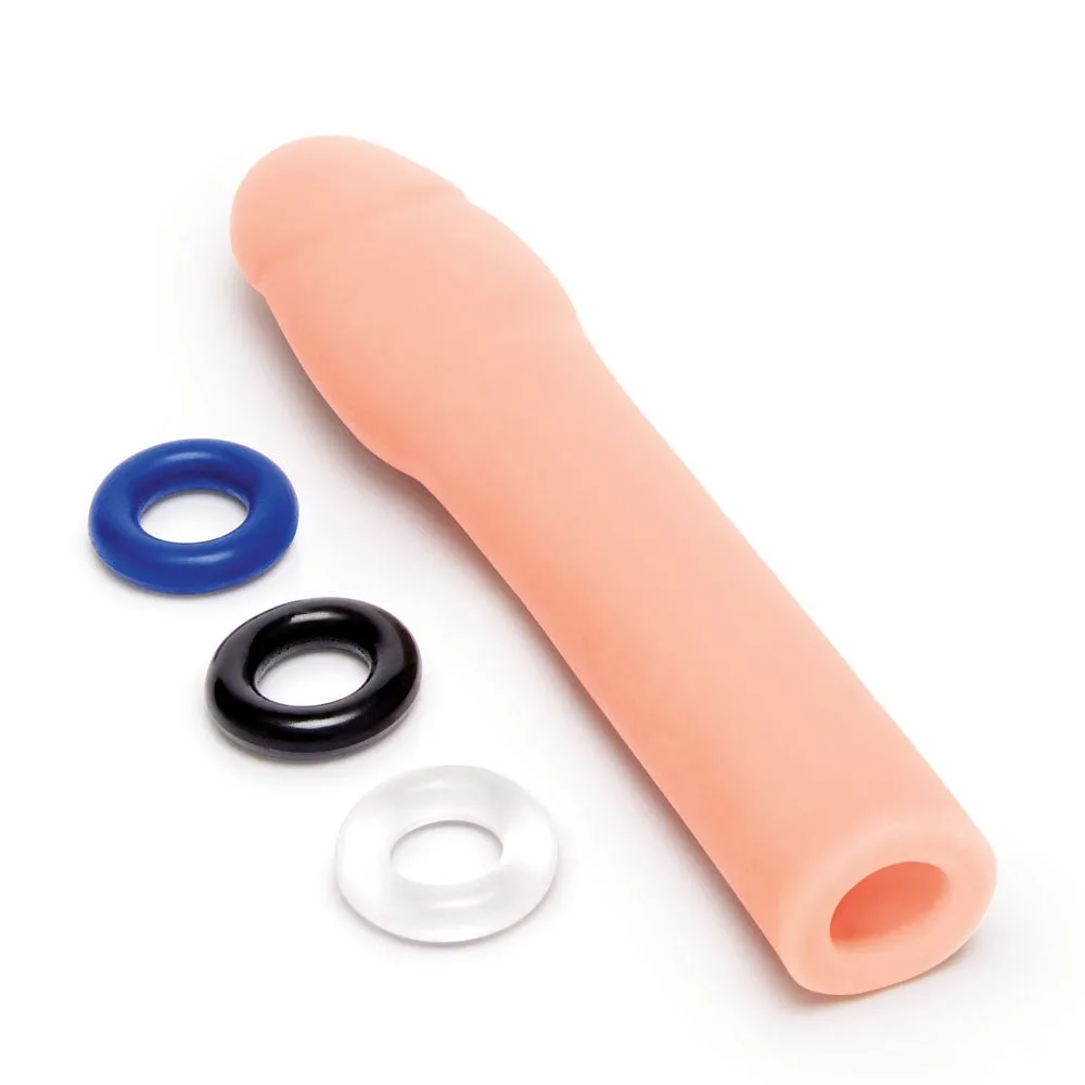 Size Up Realistic 2 Inch Penis Extender - Flesh