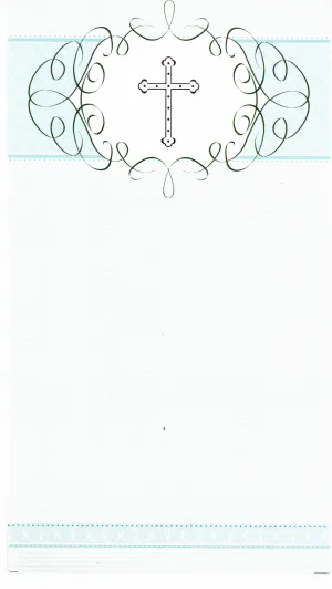 SMALL BLUE CROSS - BLANK INVITATION