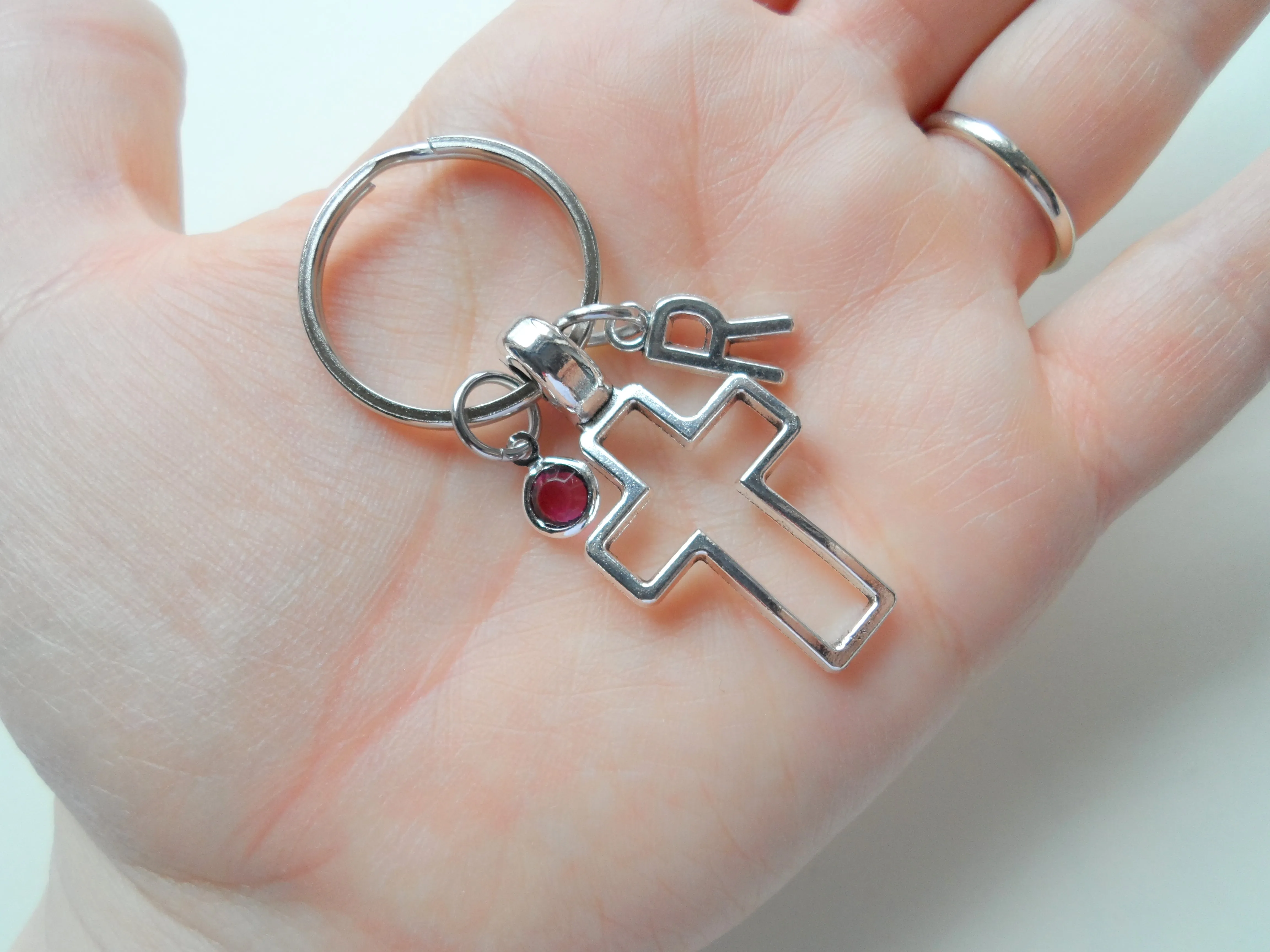 Small Cross Keychain, Religious Keychain