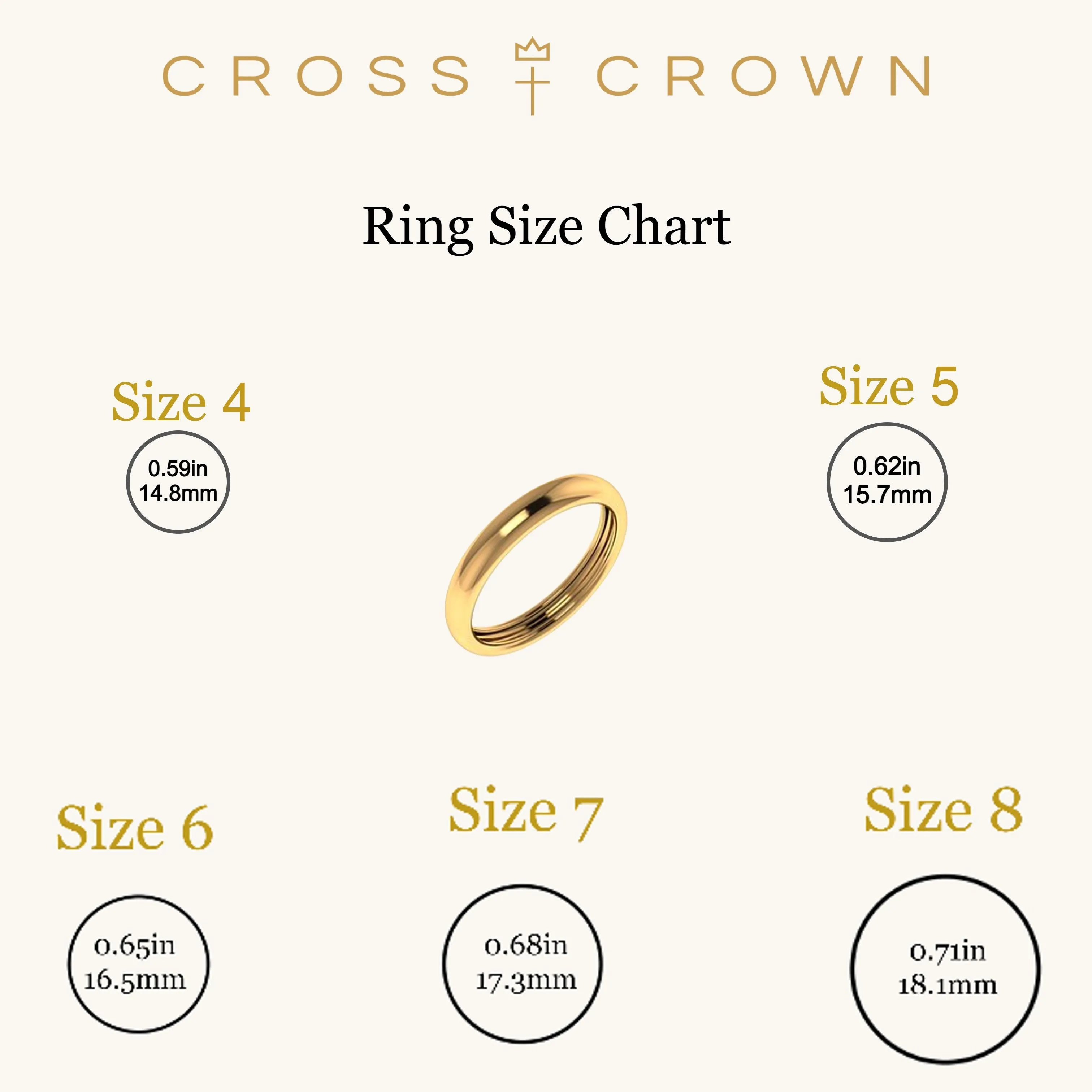SOLID 14K TWO-TONE GOLD CRUCIFIX SMALL RING