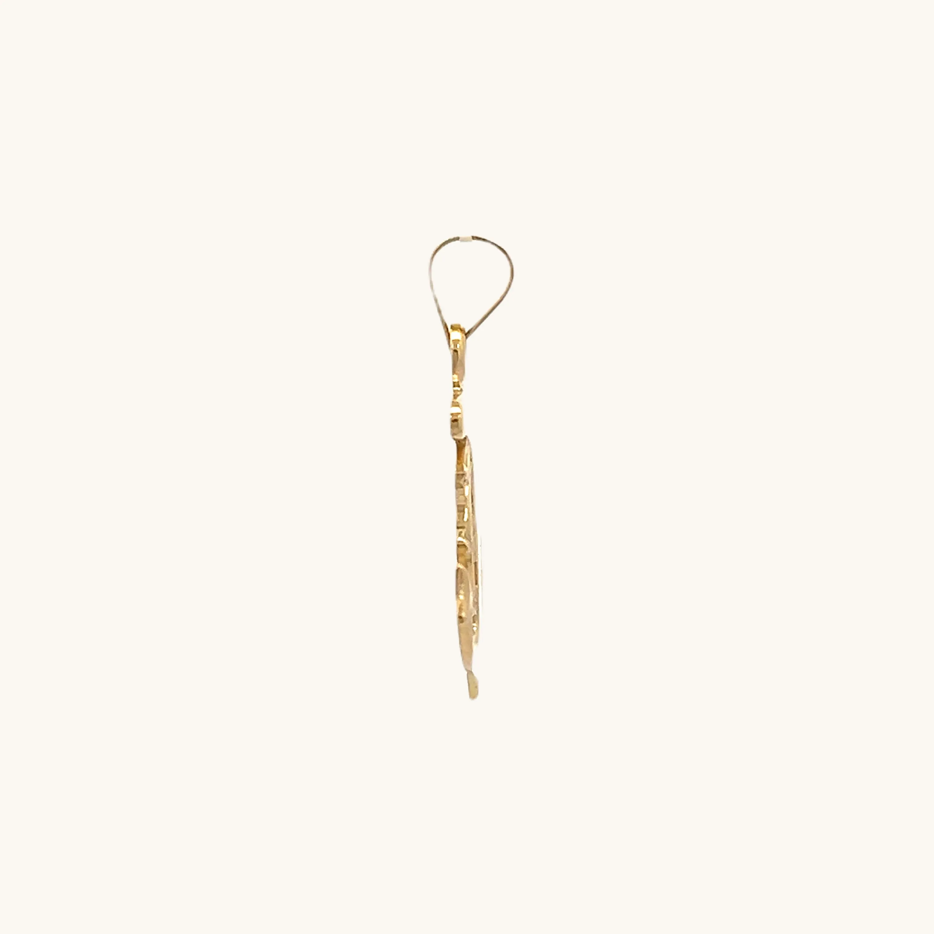 SOLID 14K YELLOW GOLD MARINERS CROSS ANCHOR CHARM PENDANT