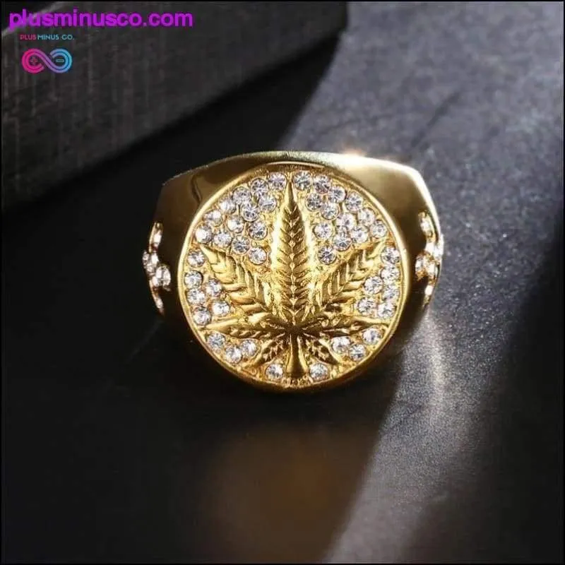Stainless Steel Iced Out Bling Gold Color Ring with Micro