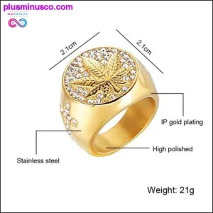 Stainless Steel Iced Out Bling Gold Color Ring with Micro