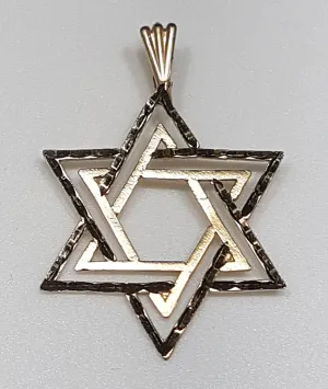 Star of David Pendant 14K