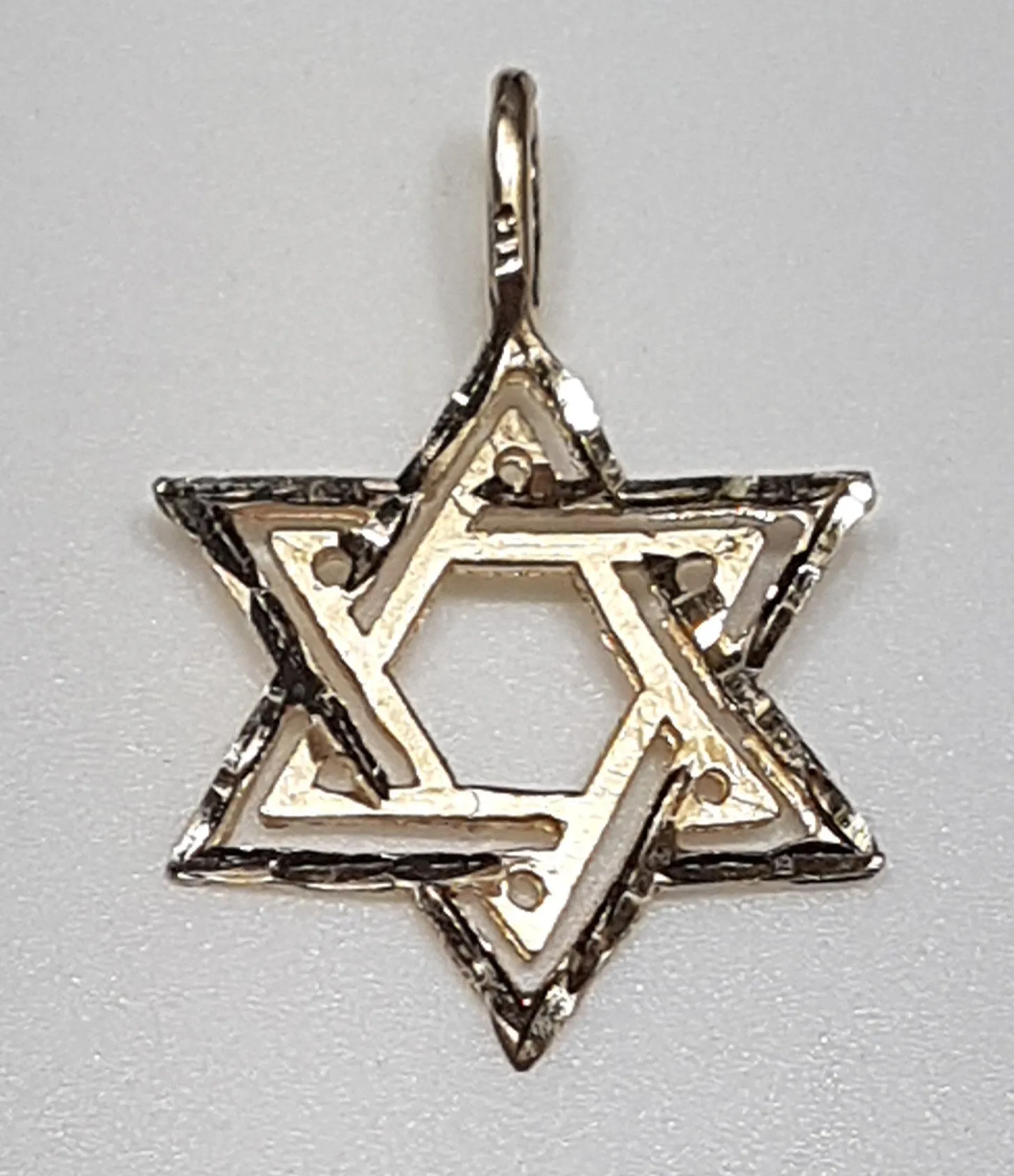 Star of David Pendant 14K