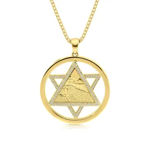 Star of David Western Wall Twist Pendant - .25 Carat