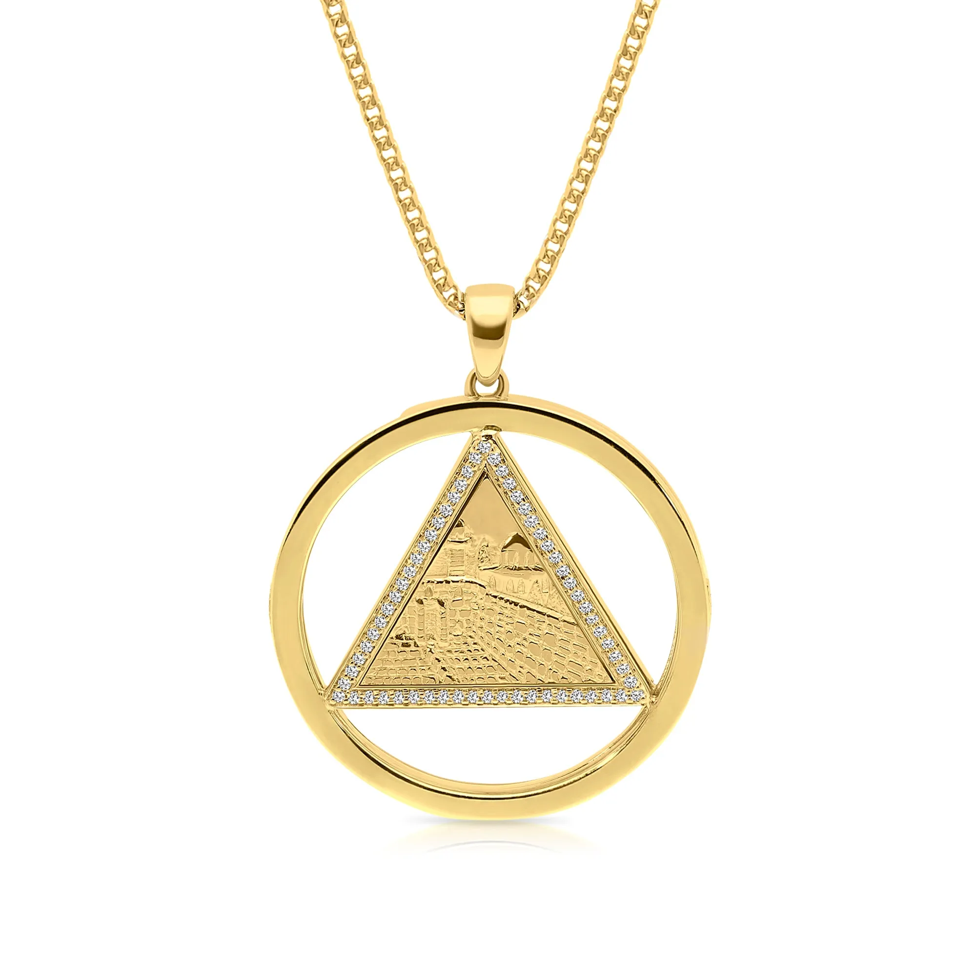Star of David Western Wall Twist Pendant - .25 Carat