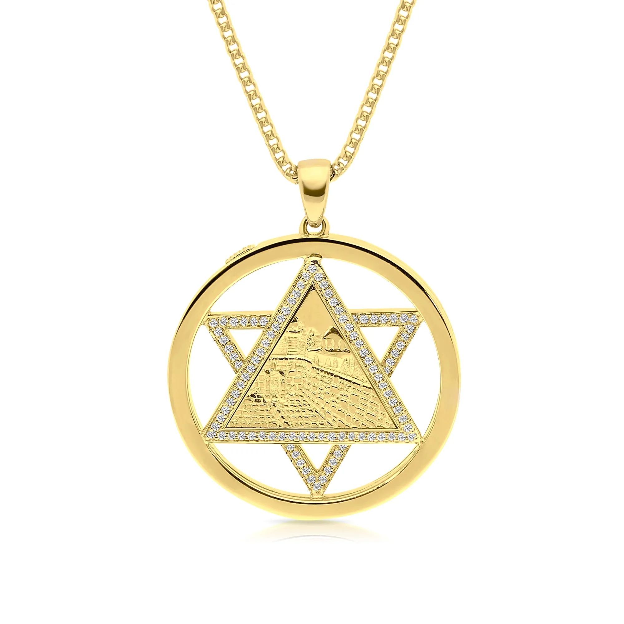 Star of David Western Wall Twist Pendant - .25 Carat