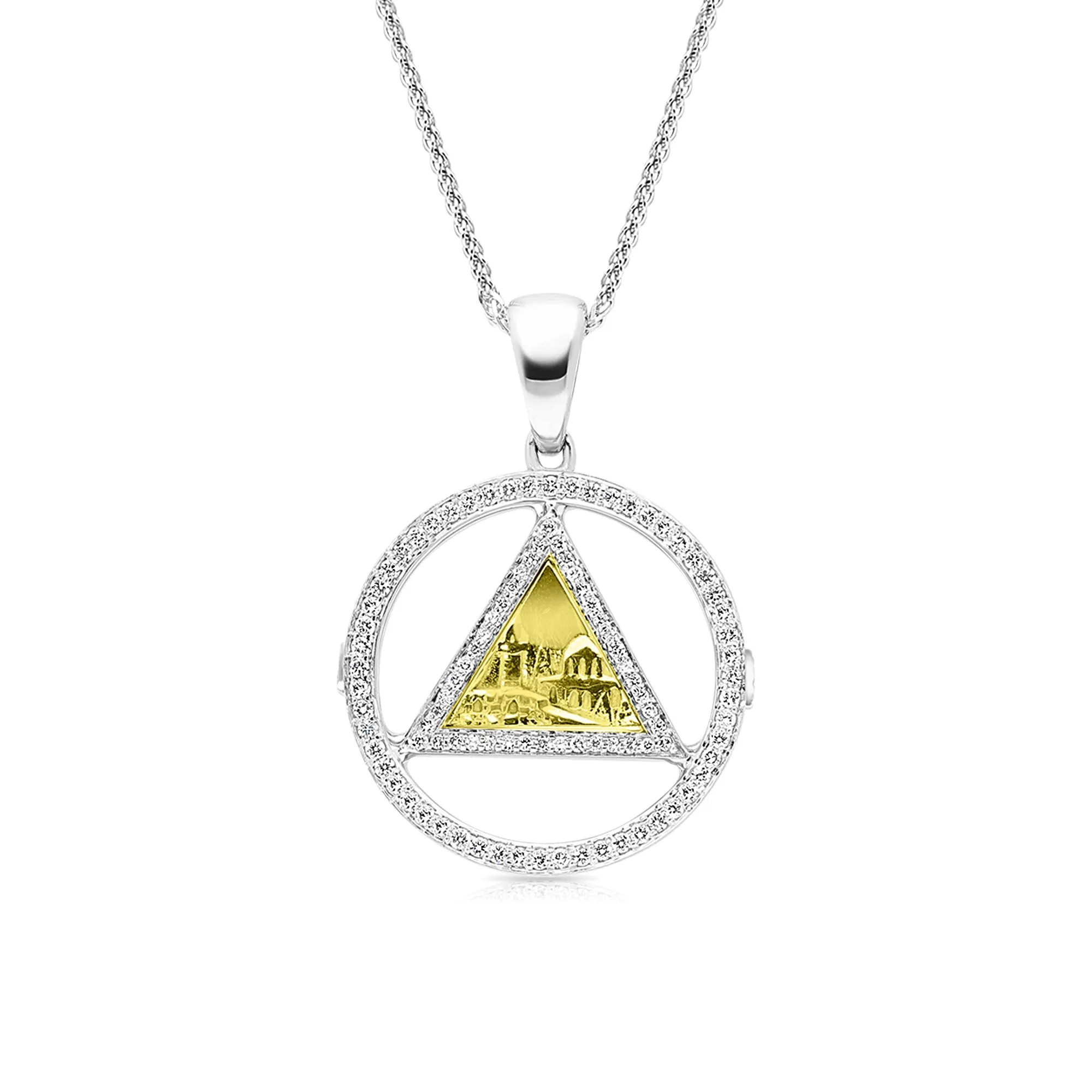 Star of David Western Wall Twist Pendant - .47 Carat