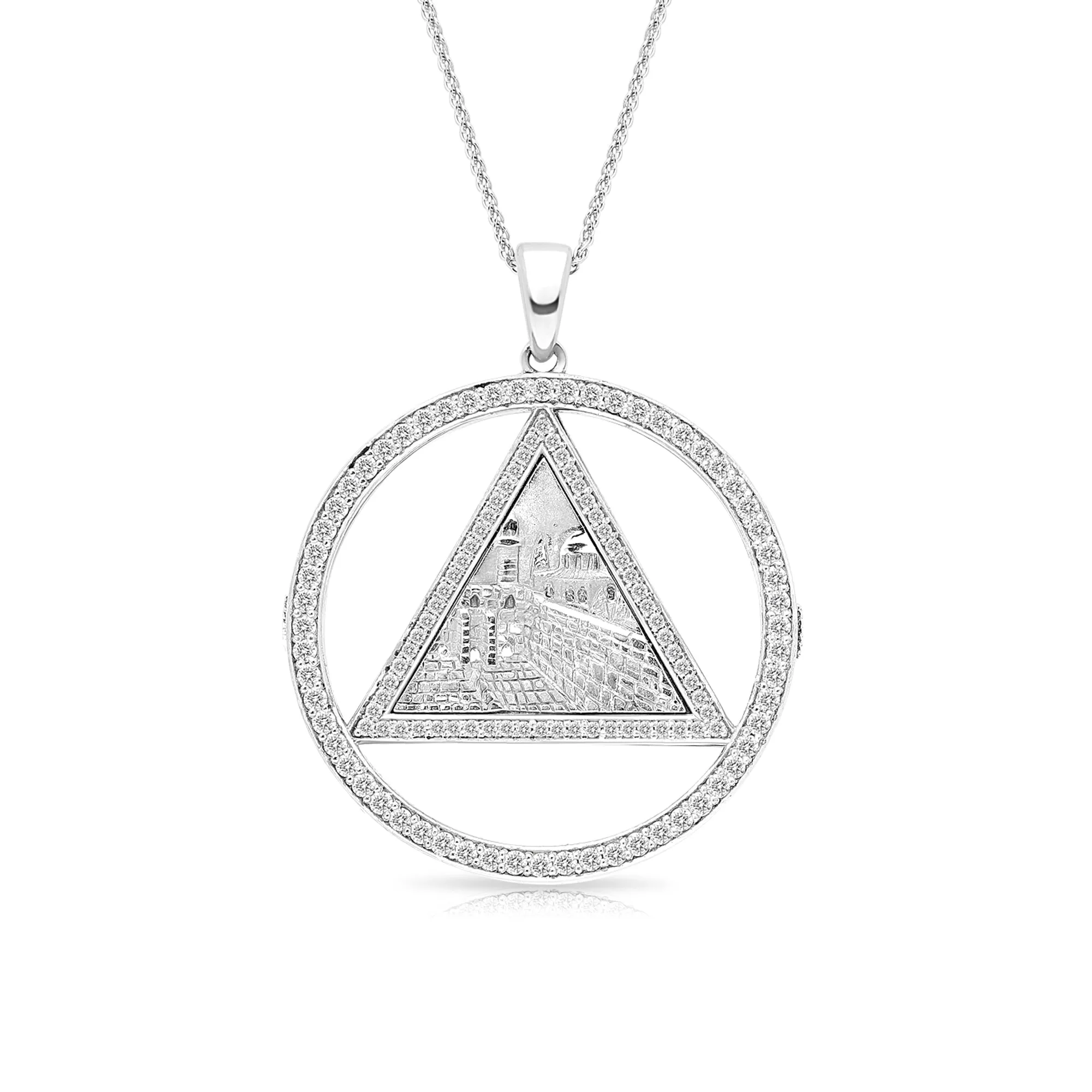 Star of David Western Wall Twist Pendant - .75 Carat