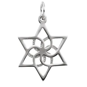 Sterling Silver 16.5x14.75mm Star of David Pendant