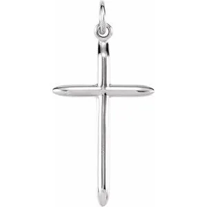 Sterling Silver 25x15 mm Cross Pendant without Packaging