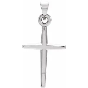 Sterling Silver 27.8x15 mm Cross Pendant