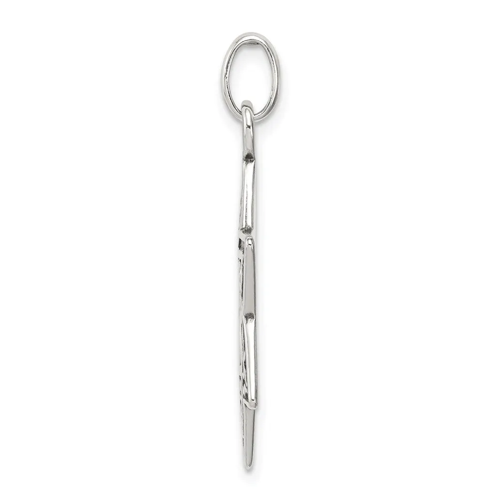 Sterling Silver Antiqued Star of David Charm