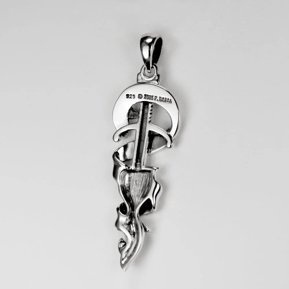 Sterling Silver Blessed Be Wiccan Chalice Blade Pendant