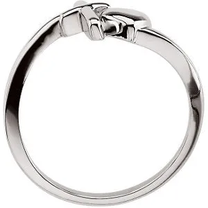 Sterling Silver Cross & Heart Chastity Rings® , Size 6