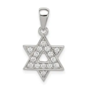 Sterling Silver C.Z Star of David Pendant
