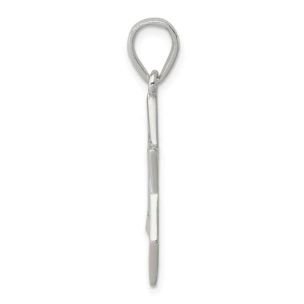Sterling Silver Polished Star of David Pendant