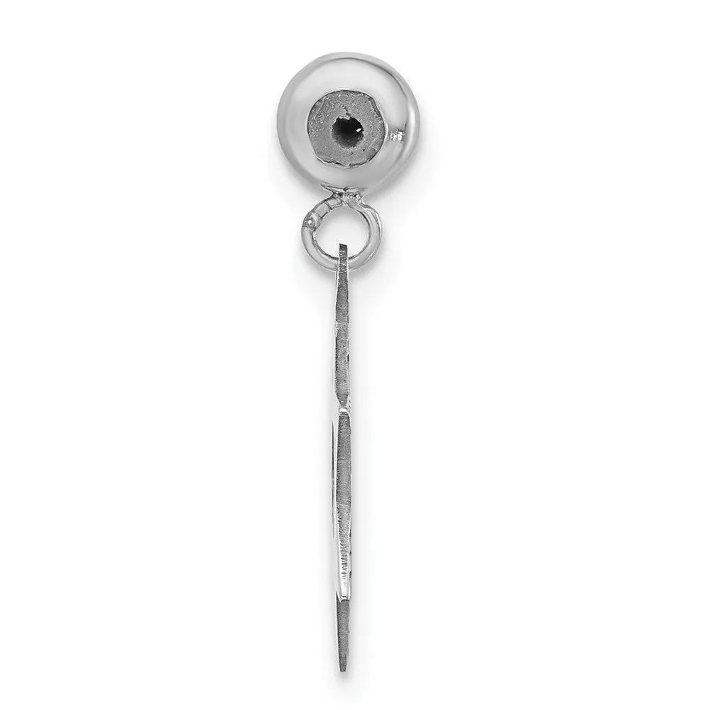 Sterling Silver Rhodium-plated MeMi Star of David Charm