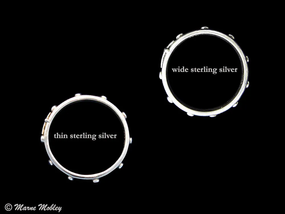 Sterling Silver Rosary Ring, Prayer Ring, First Communion Ring, Meditation Ring in Sterling Silver