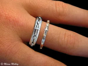 Sterling Silver Rosary Ring, Prayer Ring, First Communion Ring, Meditation Ring in Sterling Silver