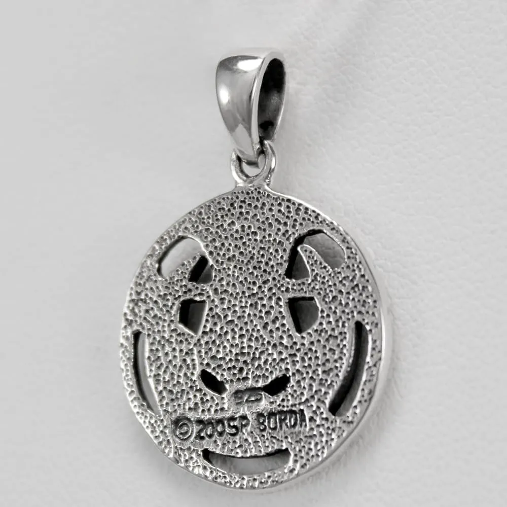 Sterling Silver Small Cut Moon Pentacle Pendant