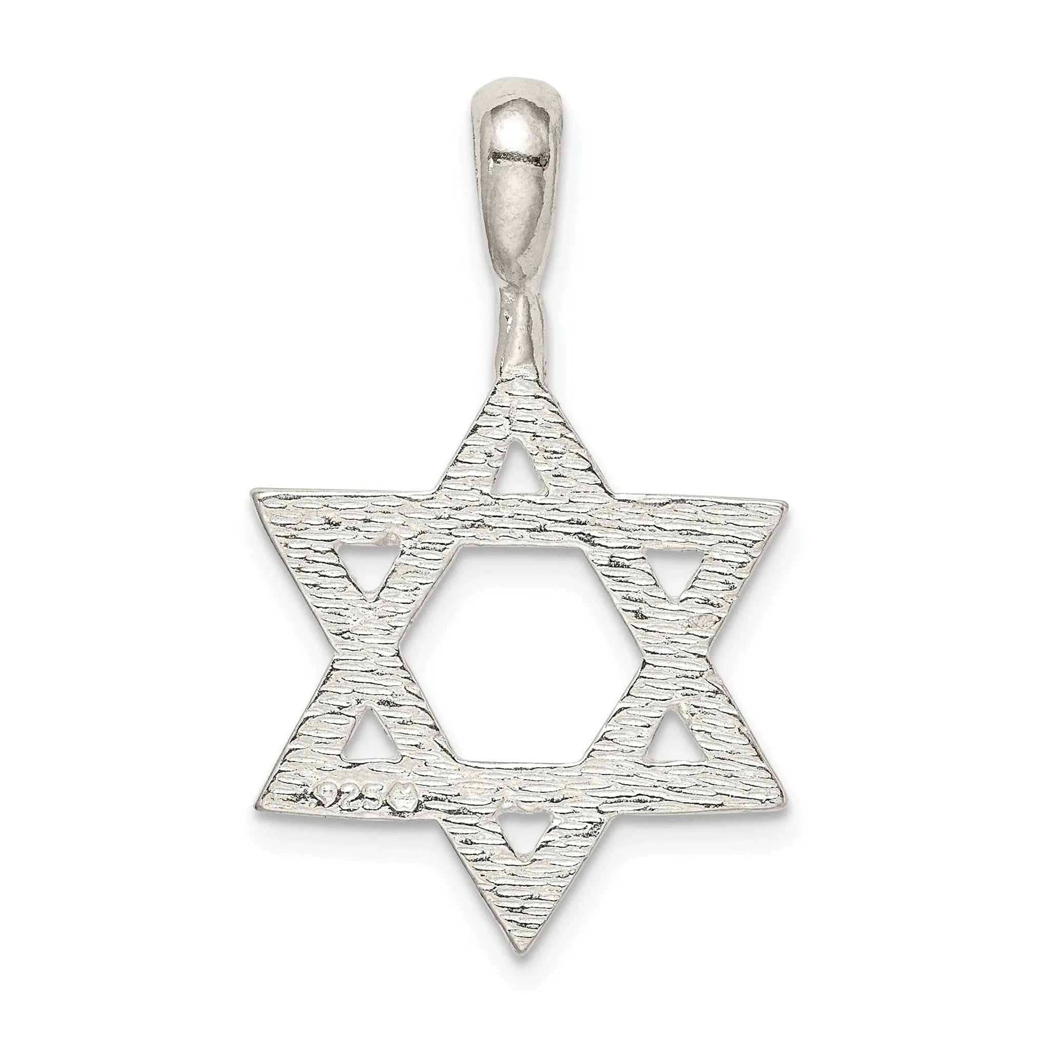 Sterling Silver Star of David Charm Pendant