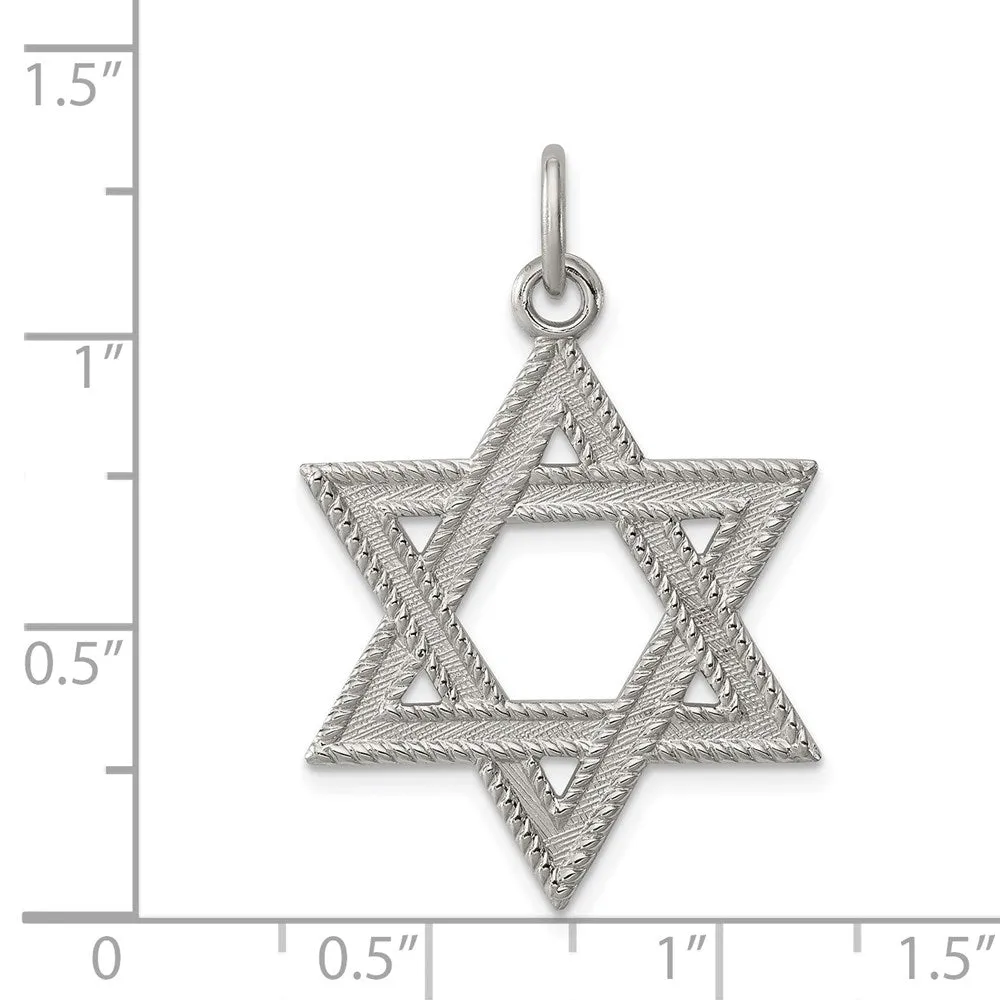 Sterling Silver Star of David Charm
