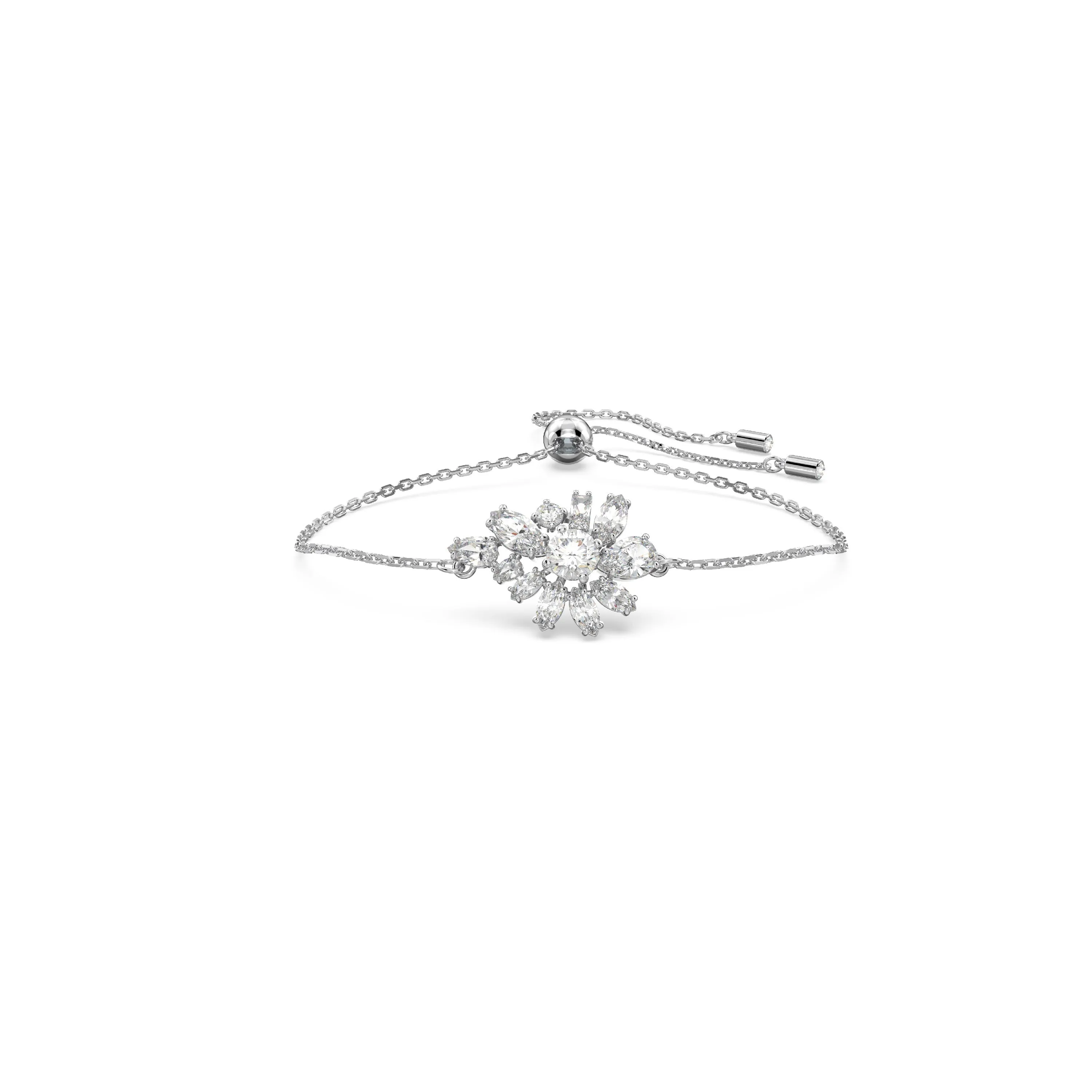 Swarovski Rhodium Gema Flower Bracelet