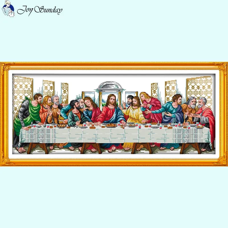 The Last Supper Religious Figures Pattern Counted Cross Stitch Supplies