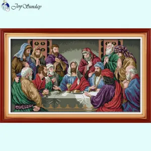 The Last Supper Religious Figures Pattern Counted Cross Stitch Supplies