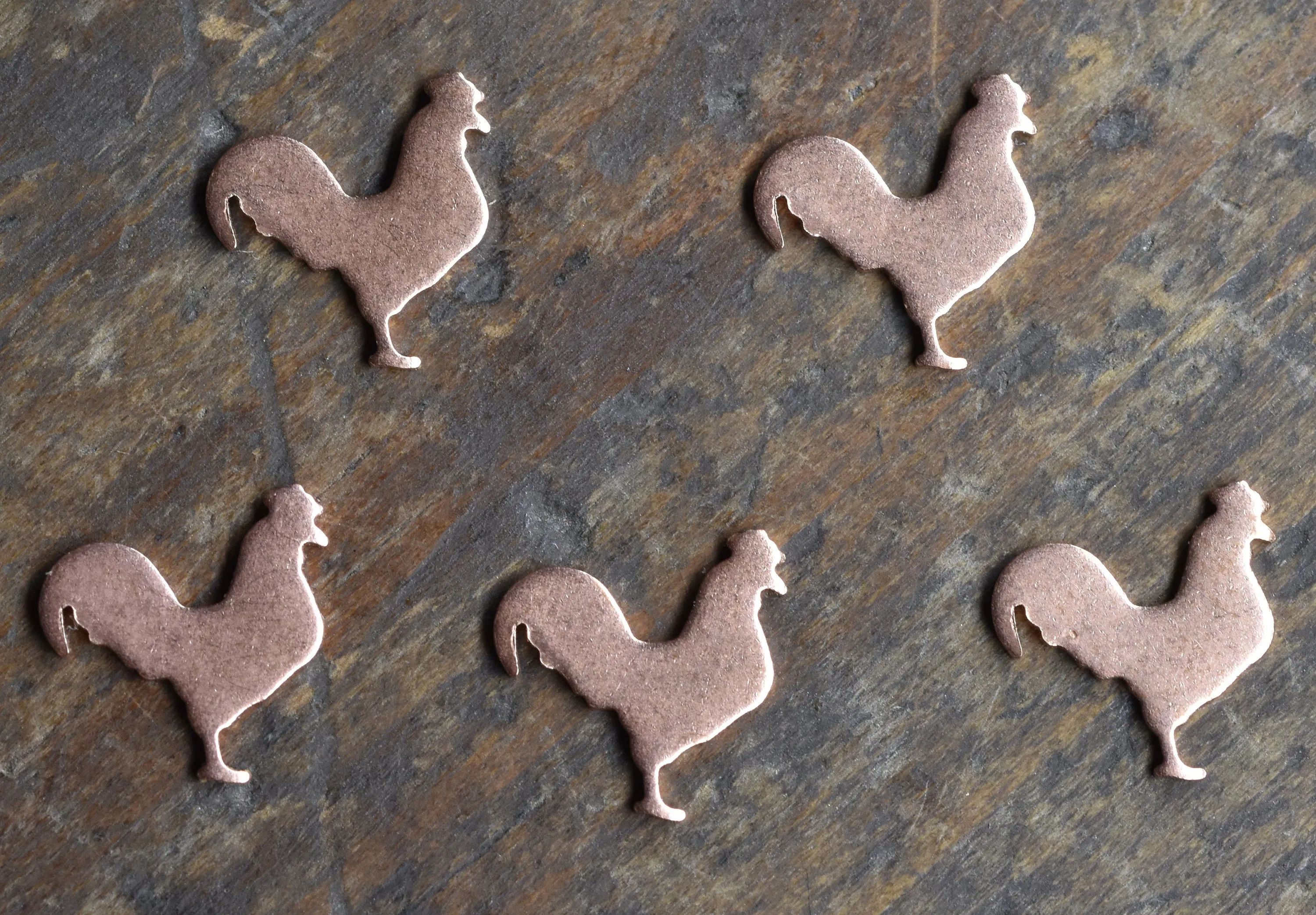Tiny realistic rooster miniature blank for soldering